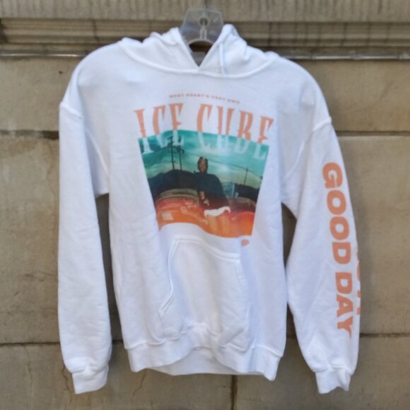 Ice Cube Hoodie "It was a Good Day" Graphic Vintage White Gildan (Sm/P) - Picture 2 of 13